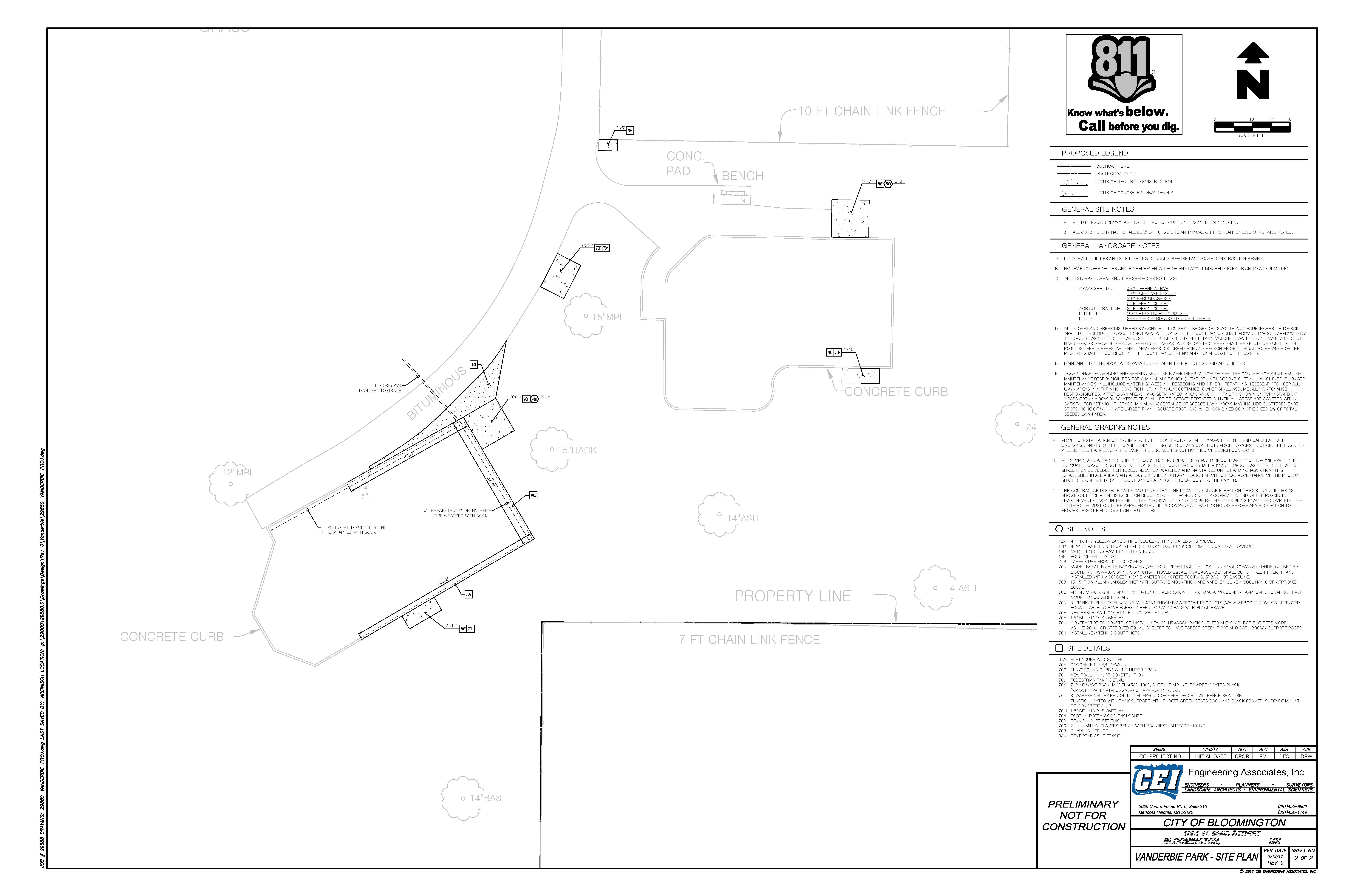 Vanderbie Park Site Plan