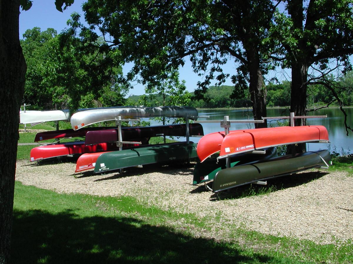 West Bush Lake canoe racks